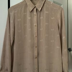 Celine tan blouse